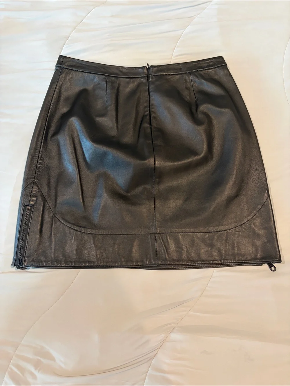Women's Black Faux Leather Mini Skirt